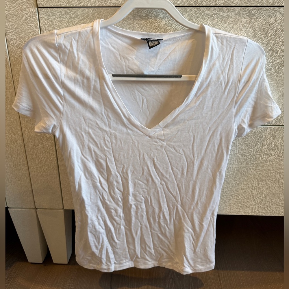 Express Fitted White Tee